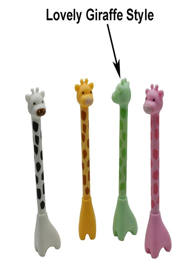 Maydahui 24 PCS Giraffe Shape Rollerball Pen Cute Donkey Pens Cartoon Animal Pen Black Ink Creative Pedestal Design for School Students Party Office - Image 3