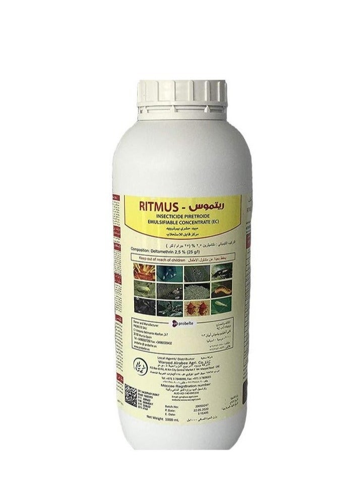 Generic Ritmus Insecticide Pyrethroid Pesticide 1Liter is a Highly Effective Pest Control Solution Designed for Both Indoor and Outdoor Plants This 1 Liter Formulation Utilizes Pyrethroid Technology to Provide Quick Knockdown and Long Lasting Protection Against a Wide Variety of Plant Damaging Insects  - Image 2