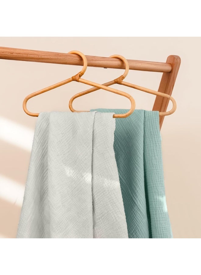 Muslin Crib Sheets - Fitted Crib Mattress Sheets for Boys and Girl - 28"x 52", 2 Pack (Gentle Gray & Sage) - Image 4