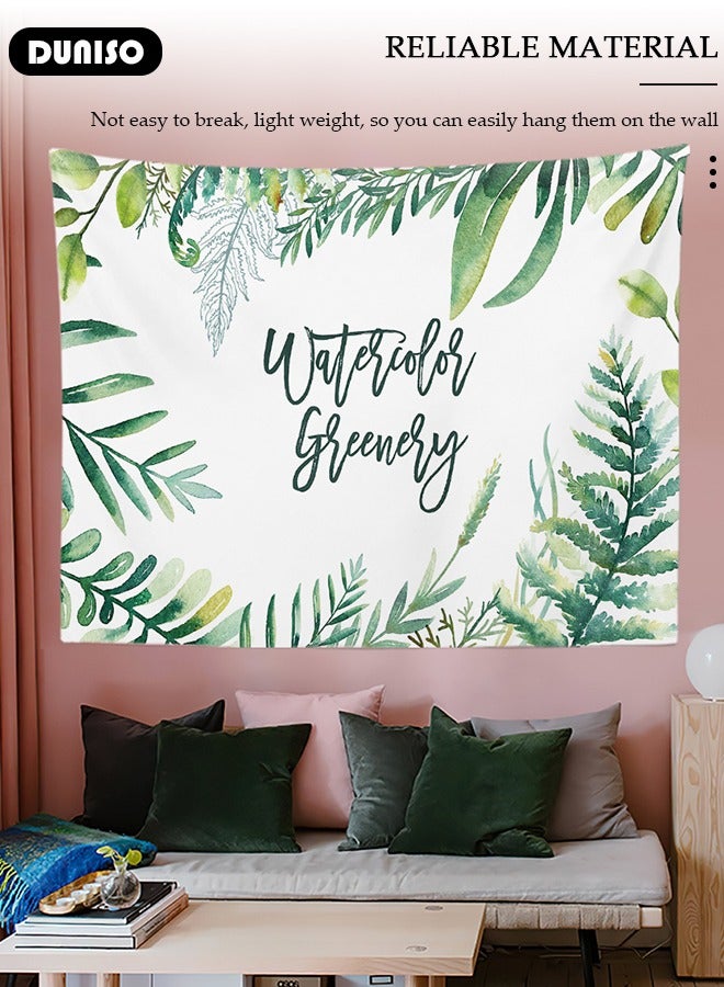 DUNISO Green Leaf Tapestry, Plants Leaves Wall Hanging, Green Plants Wall Cover, Natural Landscape Wall Tapestry, Foldable Background Cloth,  Wall Art Decor, Daily Decorative Tapestry For Bedroom Living Room Dorm  - Image 5
