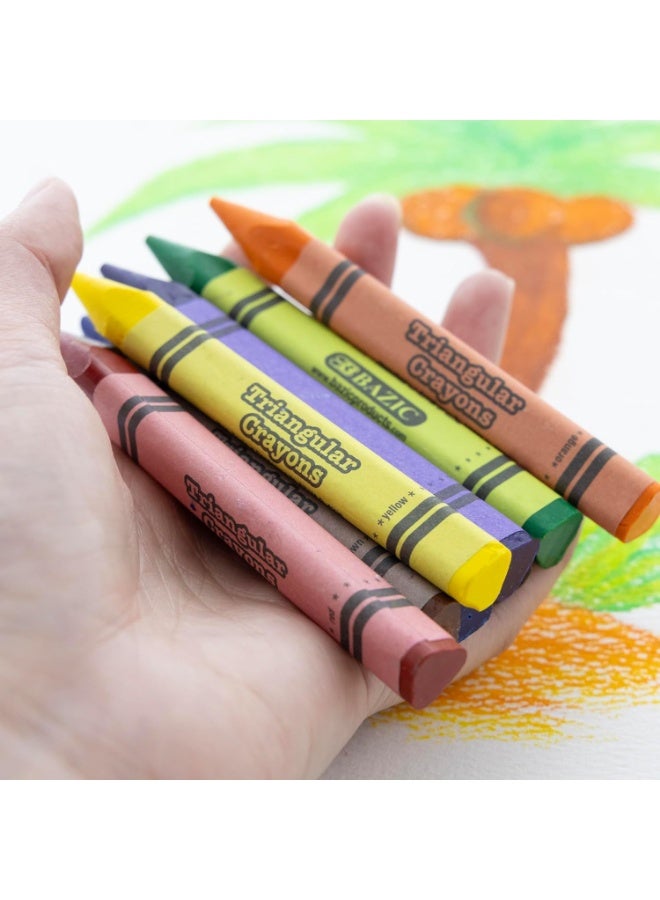Bazic Premium Jumbo Triangle Crayons 8 Pcs - Image 4