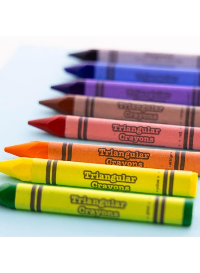 Bazic Premium Jumbo Triangle Crayons 8 Pcs - Image 2