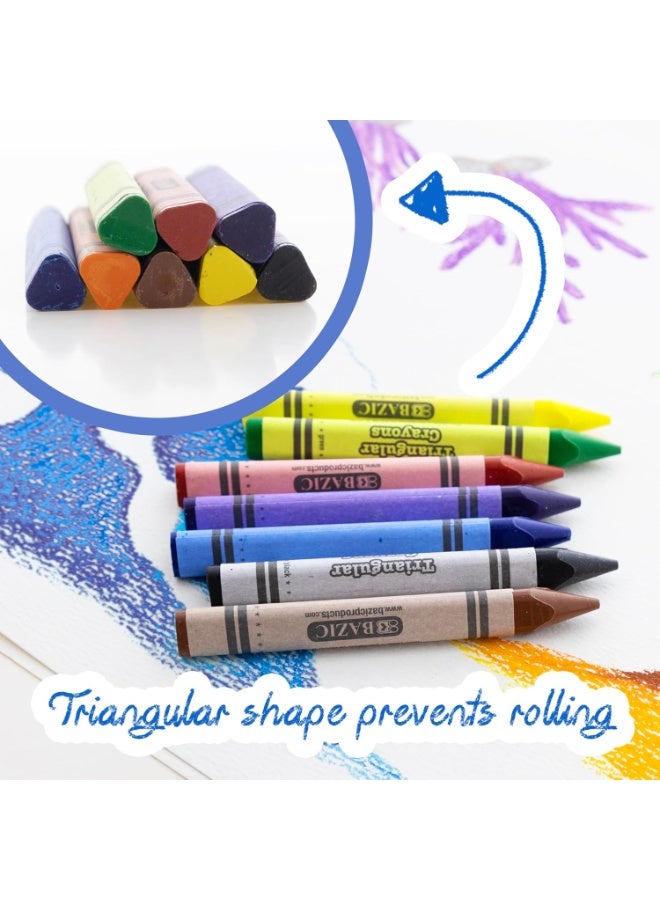 Bazic Premium Jumbo Triangle Crayons 8 Pcs - Image 3