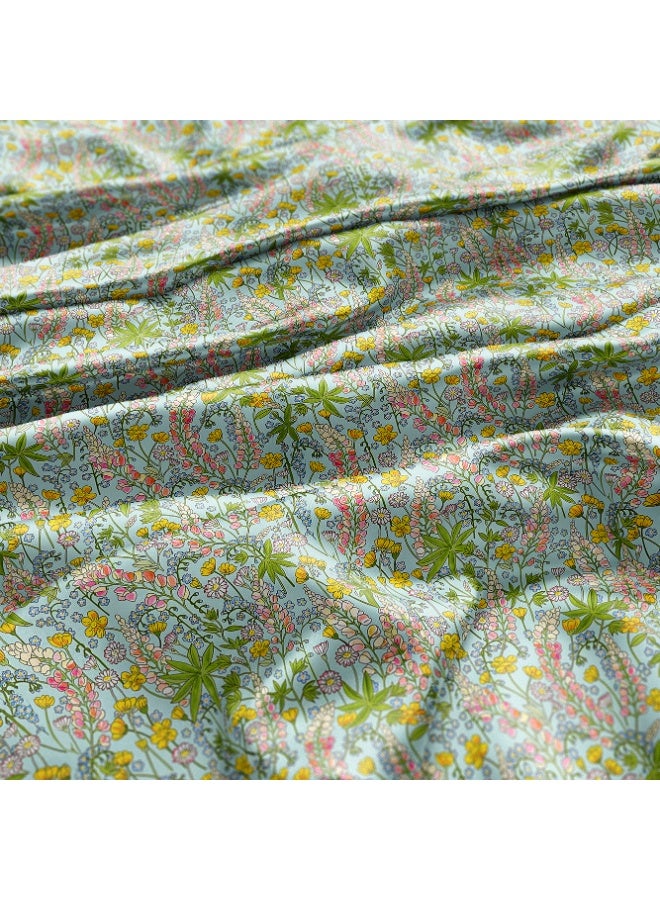 Vellato Al Lail Aramny Silk Fabric By The Yard Blue White Shells Palm Trees Jalabiya Makhweer Dressmaking 58 Inches Width - Image 3