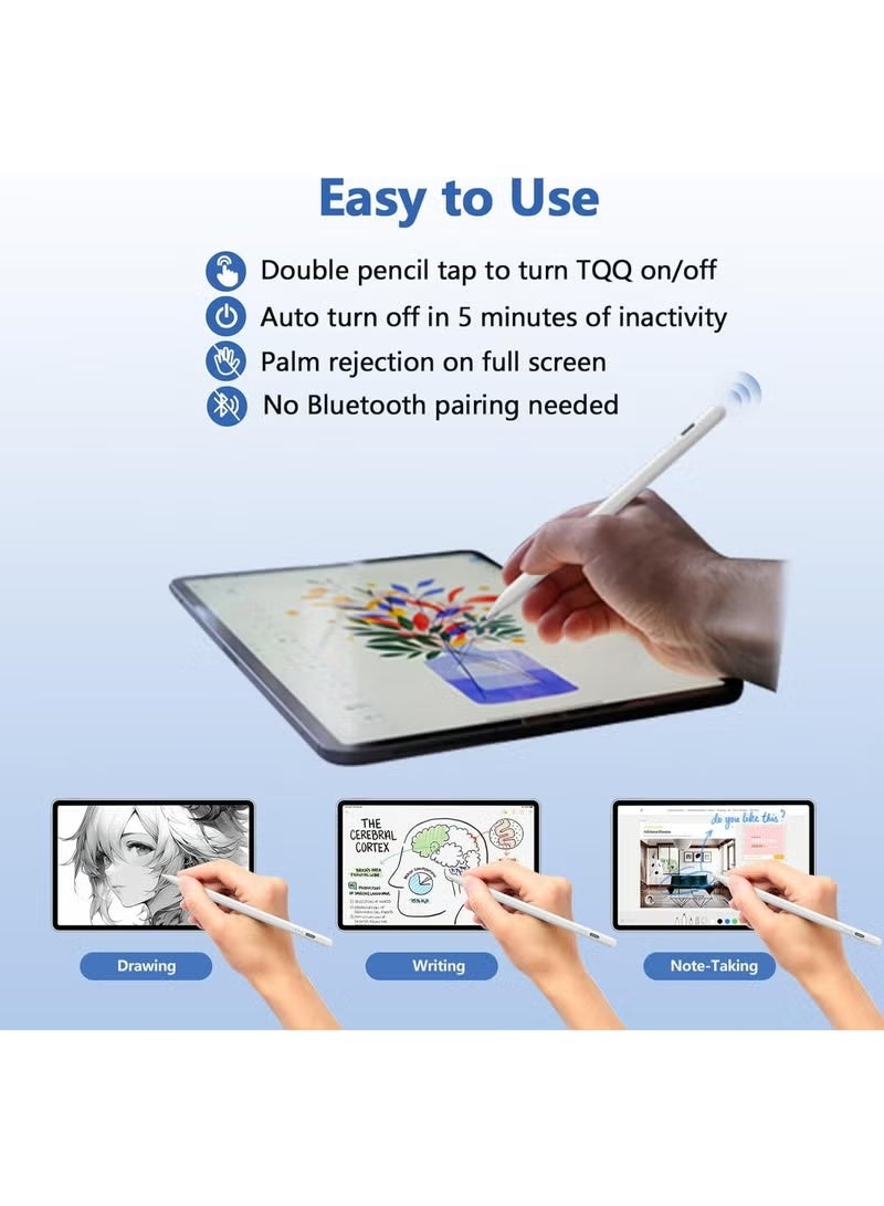 Universal Active Stylus Pen 2.0 with Palm Rejection, Tilt Sensitivity and High Precision for Android and iOS Touchscreen Devices - Image 3