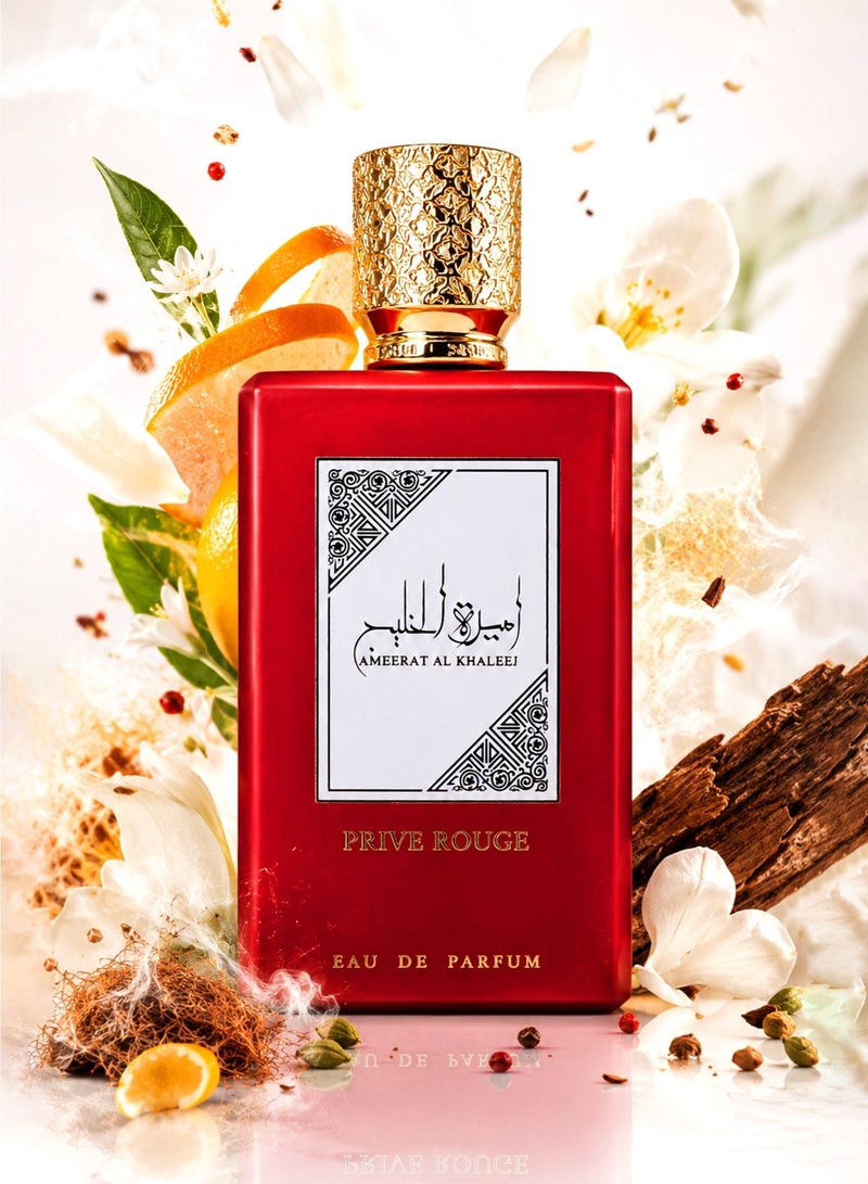 OUDI Ameerat Al Khaleej Prive Rouge Eau De Parfum for Women 100 ml | Musky Perfume for Women with Musky, Woody & White Floral Fragrance | Best Perfume for Women - Image 3