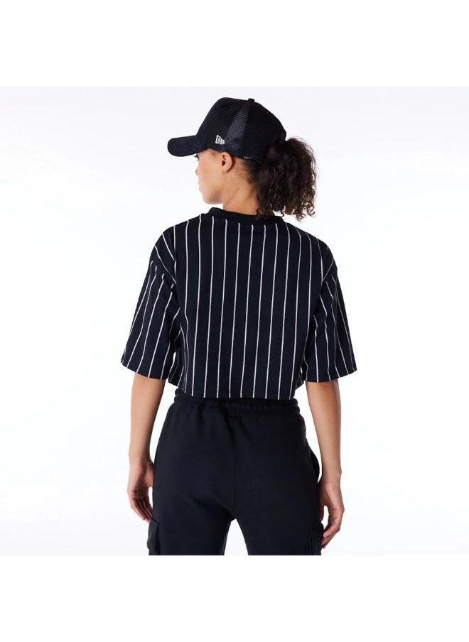 NEW ERA - Pinstripe Logo T-Shirt - Image 1