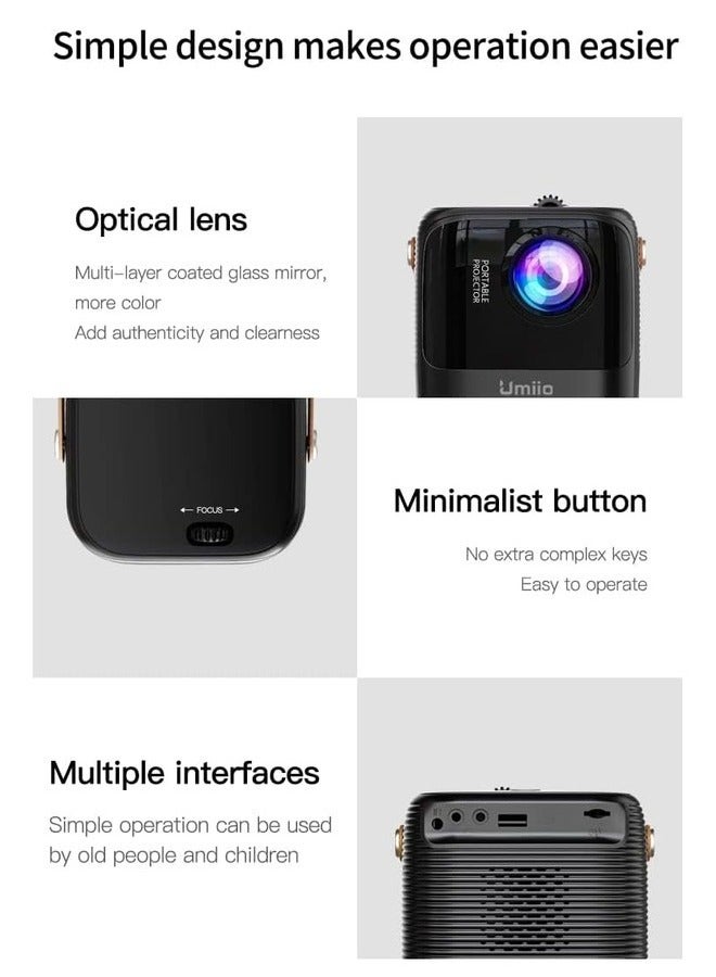 "1080P Smart Trapezoid Projector – 5G WiFi & Bluetooth for Movies, Music, and Gaming" - Image 5