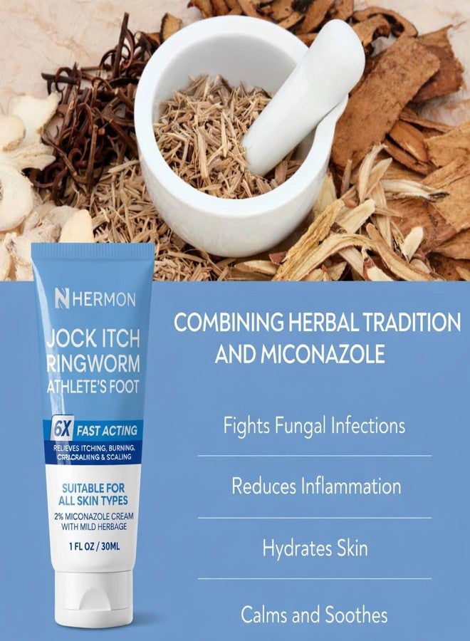 Hermon Jock Itch Antifungal Cream, Ringworm Treatment for Humans, Ringworm Cream for Humans, Foot & Body Balm, Provides Soothing Relief-1.05oz - Image 5
