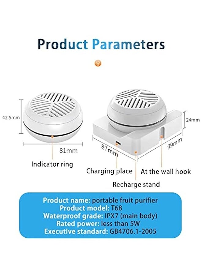 Automatic Fruit and Vegetable Washer - Sterilizes and Removes Pesticide Residues - Ideal for Cleaning Fruits, Vegetables, Grains, Meat, and Tableware