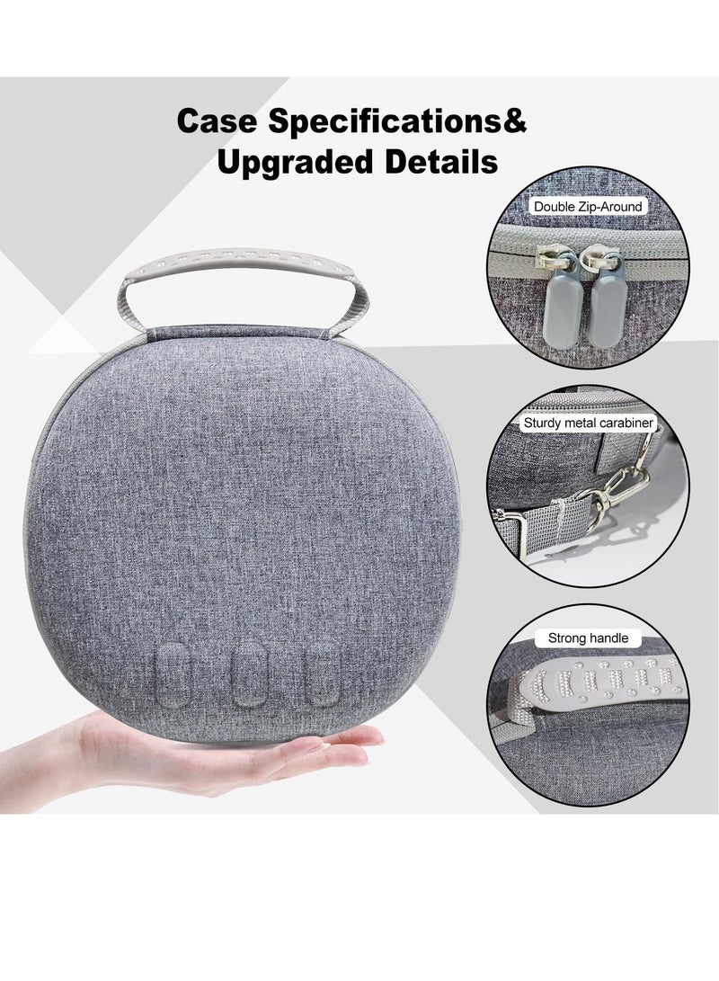 Excefore Hard Carrying Case Compatible with Meta Quest 3, Protect Gaming Headset and Controllers Accessories, for Travel and Home Storage, Not Fit for Official Elite Strap, Gray - Image 3