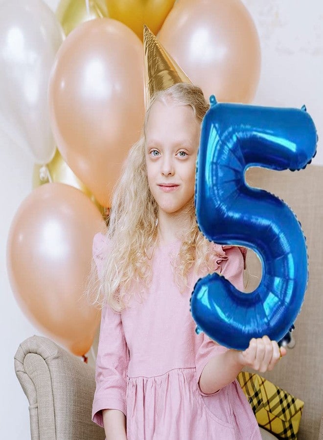 أنوديل بالونات أنوديل 10 قطع من بالونات مايلر زرقاء داكنة مقاس 16 بوصة، أرقام من 0 إلى 9، بالونات فويل زرقاء داكنة لتزيين حفلات أعياد الميلاد وحفلات الزفاف. - Image 5