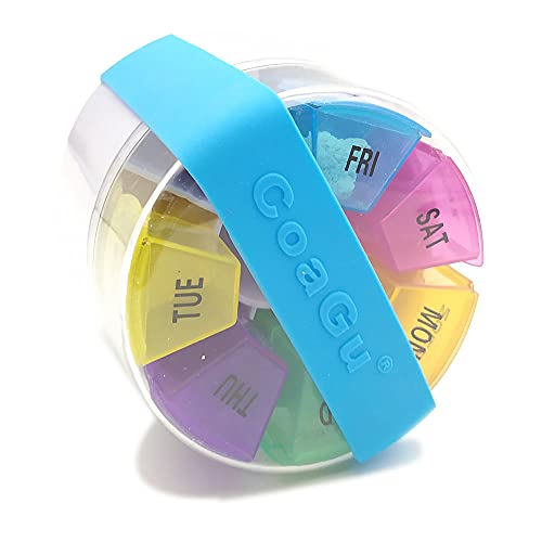 CoaGu 7-Day Pill Organizer with AM/PM Compartments, Daily 4-Times-a-Day Medication Storage for Each Day of The Week - Image 2