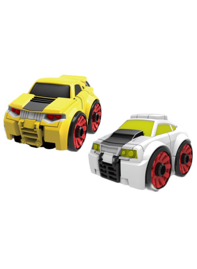 Alloy Robot Flap Pocket Pants Mini Deformation Boy Cartoon Car Model Kidsren's Toys Set Bulk Wholesale-Color:Regular Packaging 2966-48 High Frequency Packaging 144 Pieces 0.22 Stands  - Image 2