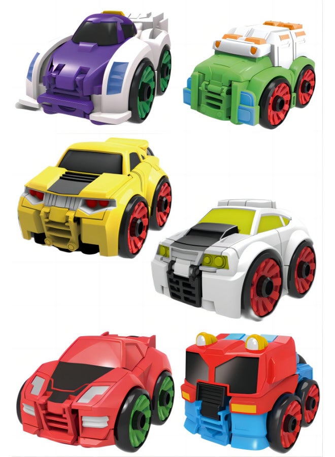 Alloy Robot Flap Pocket Pants Mini Deformation Boy Cartoon Car Model Kidsren's Toys Set Bulk Wholesale-Color:Regular Packaging 2966-48 High Frequency Packaging 144 Pieces 0.22 Stands  - Image 3