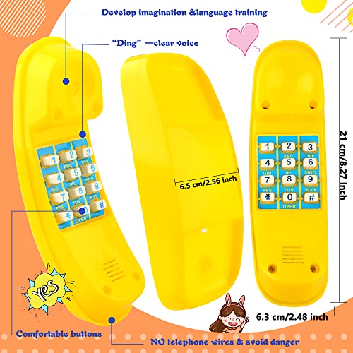 Haconba 2 Pack Swingset Phone Toys Playground Swing Set Telephone Plastic Pretend Play Telephone with Numeric Key for Kids Outdoor Playground Treehouse Accessories Yellow Green - Image 5