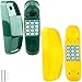 Haconba 2 Pack Swingset Phone Toys Playground Swing Set Telephone Plastic Pretend Play Telephone with Numeric Key for Kids Outdoor Playground Treehouse Accessories Yellow Green - Image 2