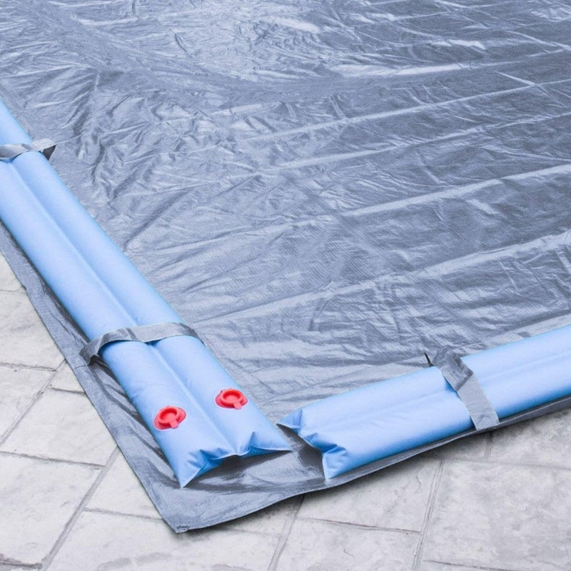 Robelle 18 x 40 ft Blue Winter Pool Cover for Inground Pools, 5 ft Overlap (23 x 45 ft Cover Size), Solid 7 x 7 Scrim, 2.2 oz/yd2, 8-Year Warranty, Style: 461840R - Image 3