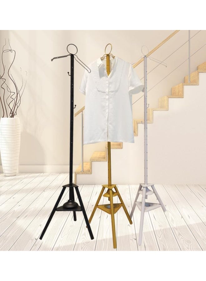 SHOPI Clothes Incense Burner Stand - 175cm long bakhoor burner stand hanger with cloth hooks and holes for steaming clothes (GOLD) - Image 2