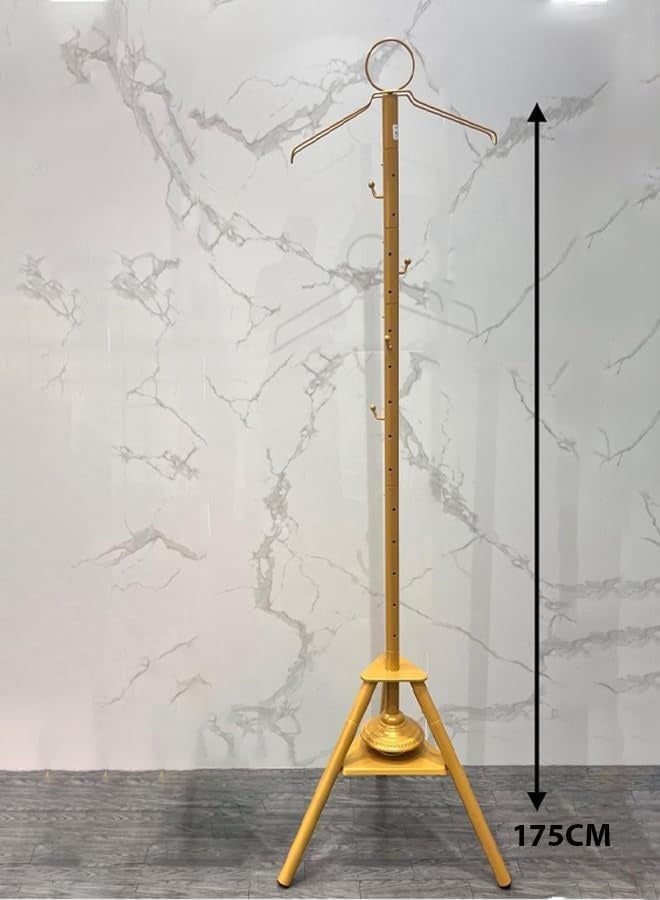 SHOPI Clothes Incense Burner Stand - 175cm long bakhoor burner stand hanger with cloth hooks and holes for steaming clothes (GOLD) - Image 5