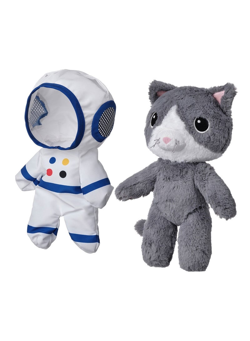 Zaboon Soft Toy, Cat Grey/White - Image 2