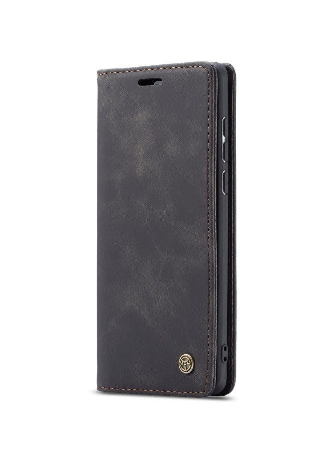 CaseMe CaseMe Samsung Galaxy A71 Case Wallet, for Samsung Galaxy A71 Wallet Case Book Folding Flip Folio Case with Magnetic Kickstand Card Slots Protective Cover - Black  - Image 1