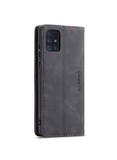 CaseMe CaseMe Samsung Galaxy A71 Case Wallet, for Samsung Galaxy A71 Wallet Case Book Folding Flip Folio Case with Magnetic Kickstand Card Slots Protective Cover - Black  - Image 2
