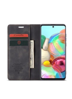 CaseMe CaseMe Samsung Galaxy A71 Case Wallet, for Samsung Galaxy A71 Wallet Case Book Folding Flip Folio Case with Magnetic Kickstand Card Slots Protective Cover - Black  - Image 5
