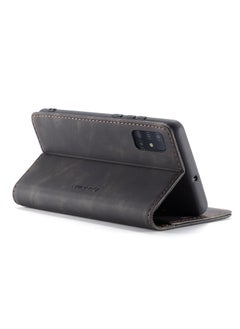 CaseMe CaseMe Samsung Galaxy A71 Case Wallet, for Samsung Galaxy A71 Wallet Case Book Folding Flip Folio Case with Magnetic Kickstand Card Slots Protective Cover - Black  - Image 4
