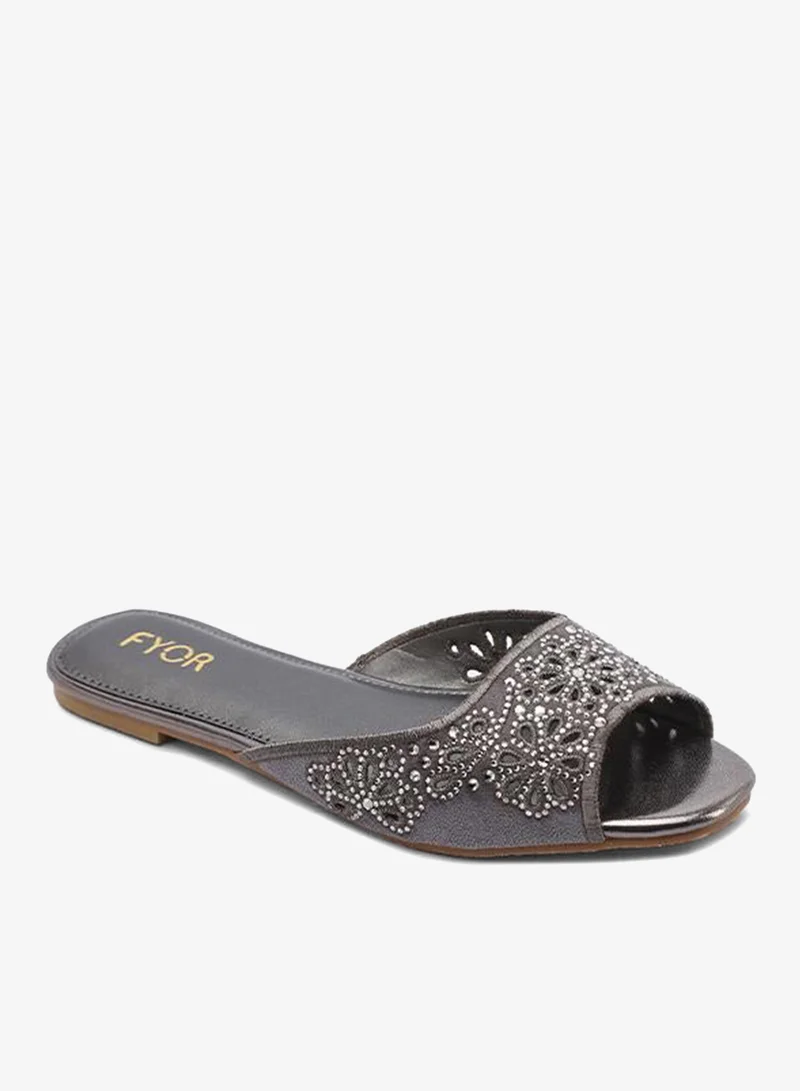 فايور Stylish Laser-Cut Ornate Flat Slide MY 382