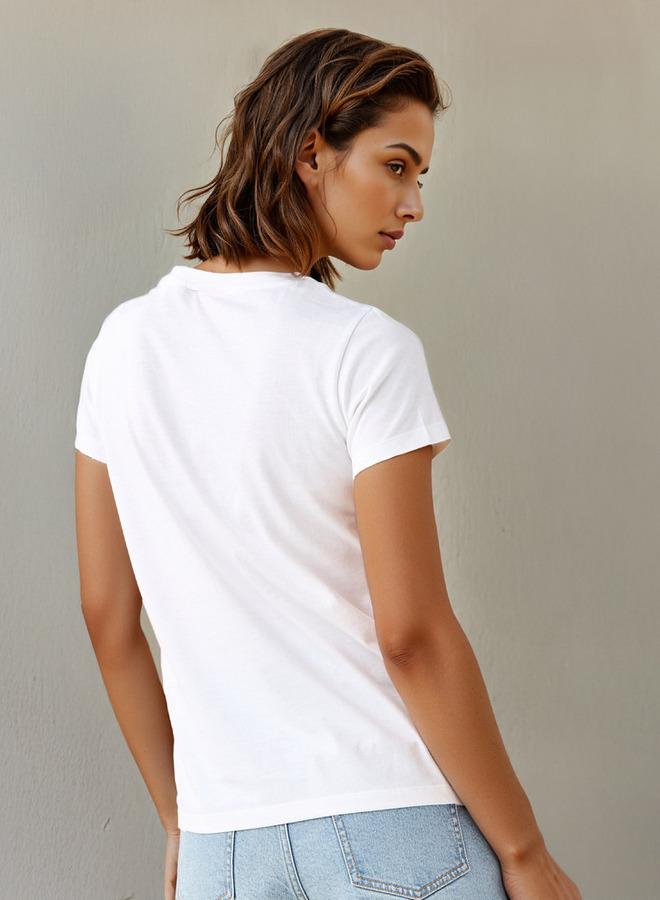 SP Characters Barbie Print Cropped Crew Neck T-shirt - Image 3