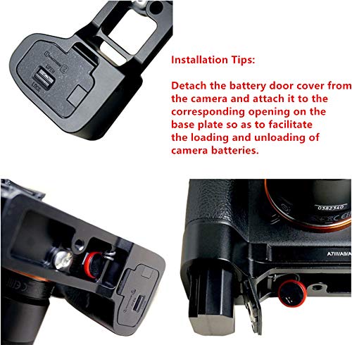 HITHUT Metal Hand Grip Quick Release QR Plate for Sony A7III A7RIII A7R3 A7M3 A9 Arca Swiss Compatible - Image 2