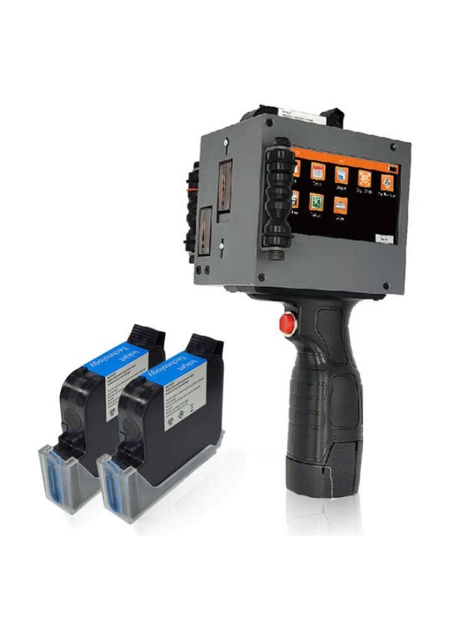 Handheld Inkjet Printer  with a Printing Height of 2 Inches/50.8 Millimeters, Equipped with a 4.3-Inch High-Definition Large Screen, Two 42ml Quick-Drying Ink Cartridges, and Expandable USB Flash Drive Function, Suitable for Printing on Various Materials - Image 1