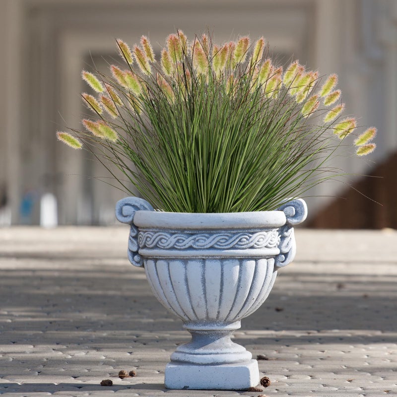 Ttranewsoo Artificial Grass, Fake Grass, Artificial Shrubs, Wheatgrass Cattails Fake Grass Decorations, Artificial Plants, Ornamental Grass, Outdoor Fake Grass, Green Leafy Decorations (12PCS) - Image 4