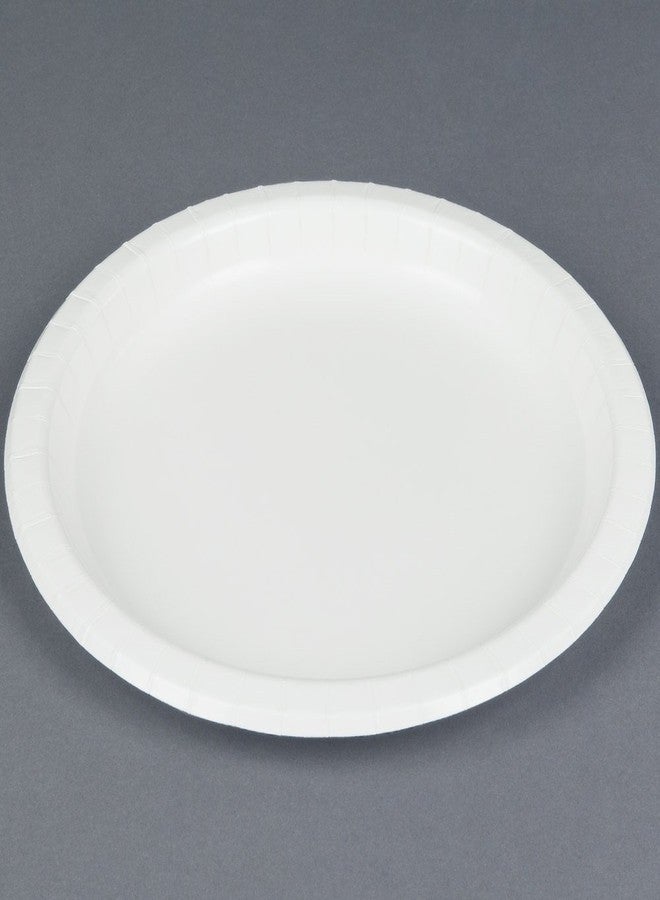 Amscan Frosty White Round Paper Plates - 10", 20 Ct - Image 2
