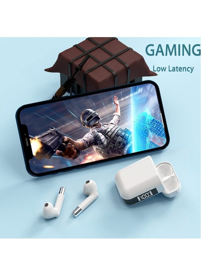 Generic - Wireless TWS Bluetooth Headphone Touch Control Bluetooth  Earphone with Digital Display HIFI-Level Sound Quality, Long Battery Life, Clear Calling Quality, Easy Pairing (White) - Image 1