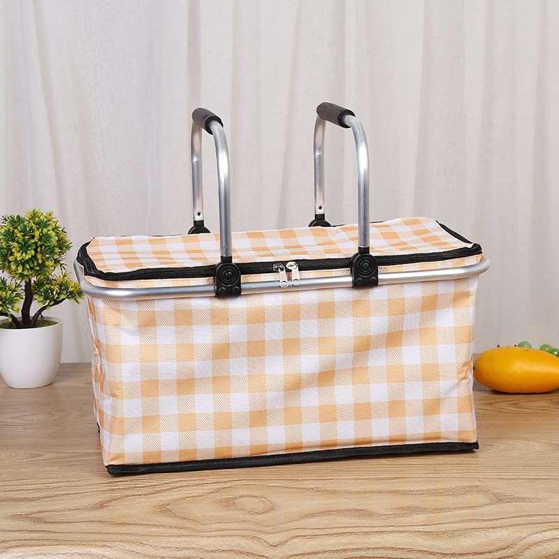 coldchill Insulated Picnic Basket Cooler Bag with Leak-Proof Liner, 26L Large Capacity for 12 Adults, Picnic Basket - Image 1