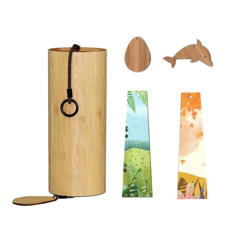 Seek Wind Bamboo Wind Chimes Meditation Chord Windchime Windbell for Outdoor Garden Patio Home Decoration Zen Meditation Relaxation Frost:Am Chord - Image 2