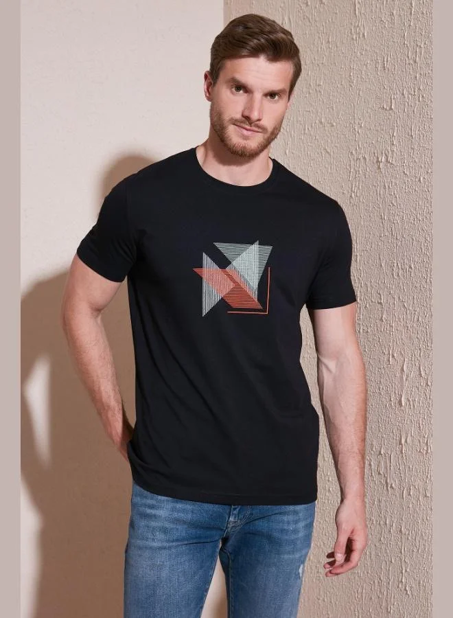 Buratti Cotton Slim Fit Crew Neck T Shirt Men's T SHIRT 646R8290