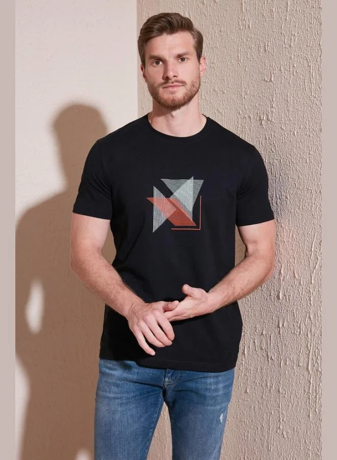 Buratti  Buratti Cotton Slim Fit Crew Neck T Shirt Men's T SHIRT 646R8290 for Men | Best Price UAE