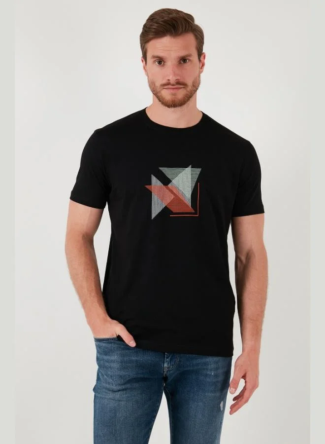 Buratti  Buratti Cotton Slim Fit Crew Neck T Shirt Men's T SHIRT 646R8290 for Men | Best Price UAE