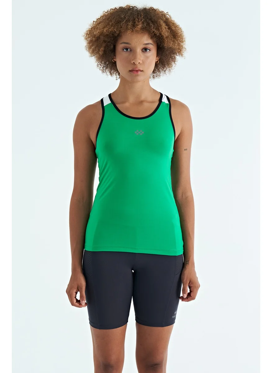 Tommy Life Green Back Detail Printed Standard Pattern Women's Undershirt - 97269