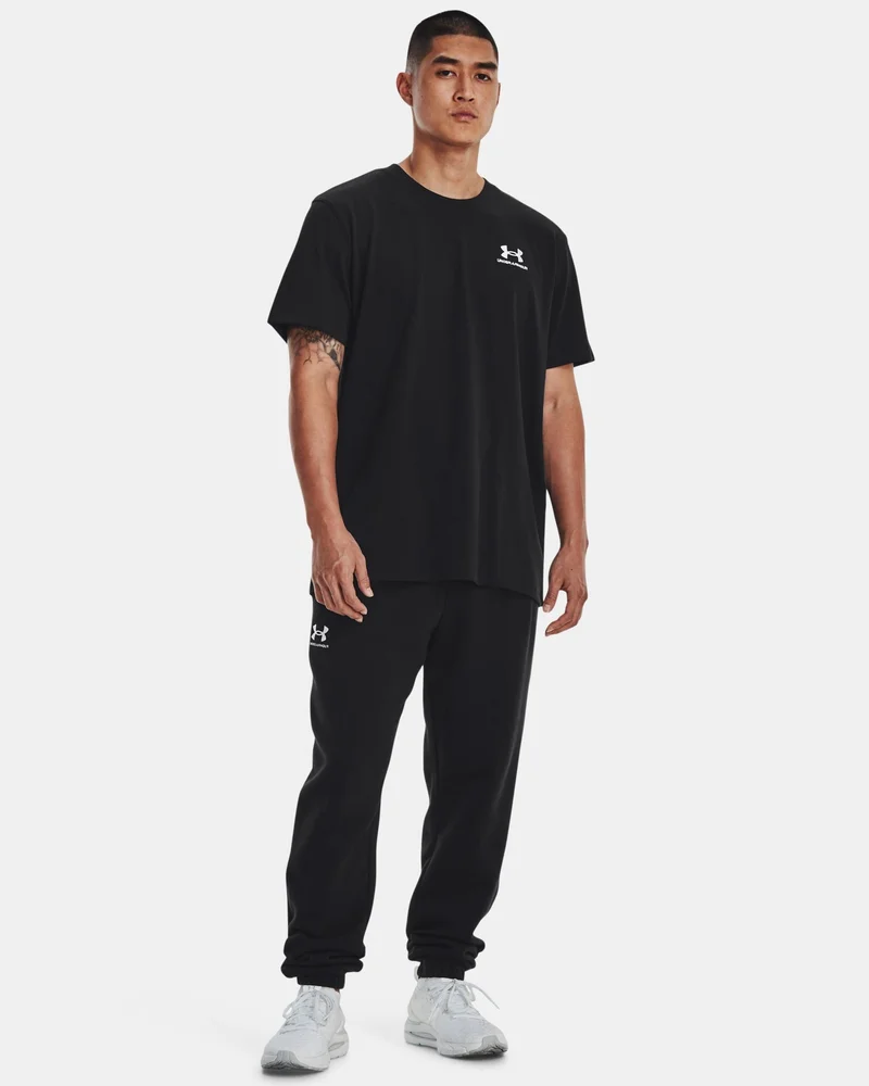 Under Armour Black Men's Logo Heavyweight T-Shirt for Men | Best Price UAE