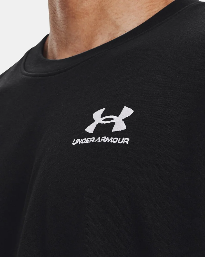Under Armour Black Men's Logo Heavyweight T-Shirt for Men | Best Price UAE