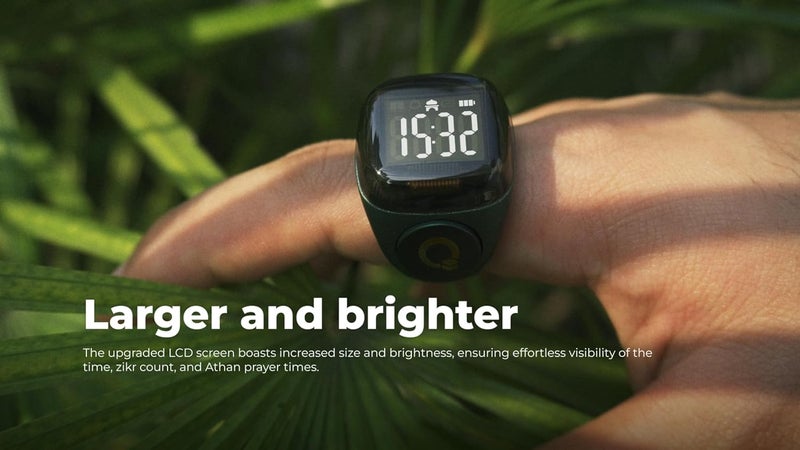 iQIBLA Noor Smart Tasbih Zikr Ring, Muslim Prayer, Prayer timing reminder, OLED display Tasbih Counter, Smart Ring, Wearable Technology, Waterproof - Image 4