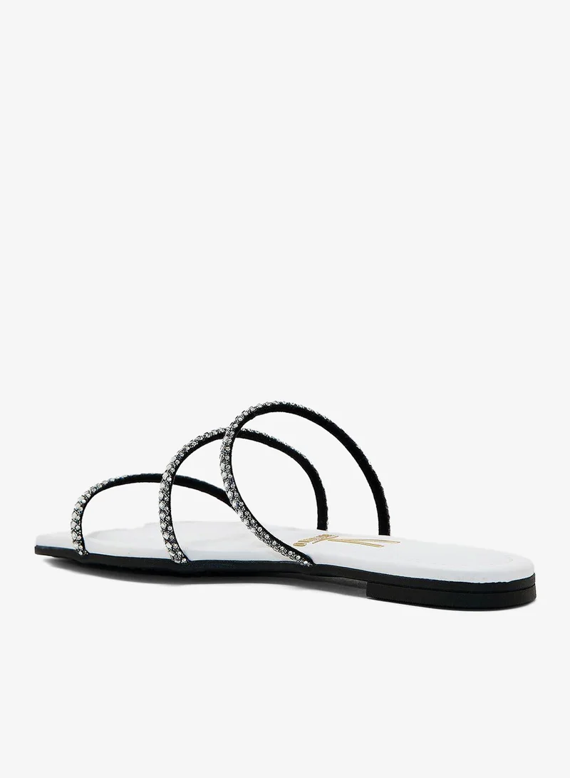 VIZZANO Black/White Block Heel Sandals for Women – Stylish Ladies Heels Sandals for Everyday Wear for Women | Best Price UAE
