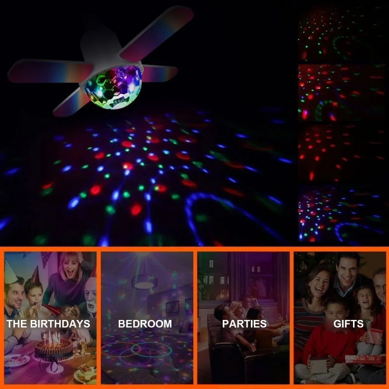 مصباح ورقم رباعي الأوراق RGB موسيقي بمشروعية Bluetooth المحدد 24 واط بألوان سبعة محدد - Image 5
