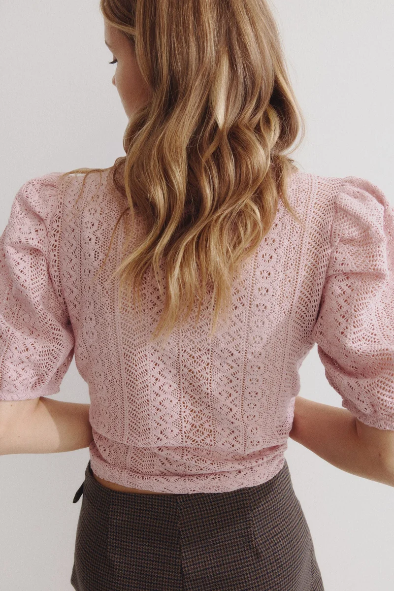 H&M Puff-sleeve top