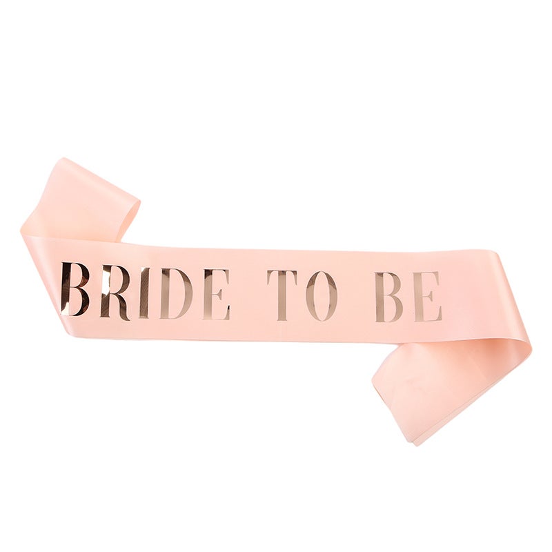Fashion New glitter cloth bridal shoulder strap ceremonial belt BRIDE TO BE party belt belt wedding decoration Satin champagne