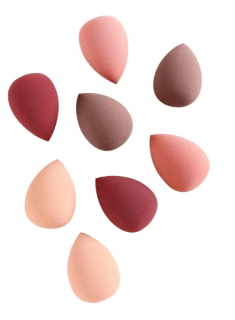 Beauty Blender Makeup Sponge Set of 8 Oval Shape Dry Dual use for Makeup Removal. - Image 1